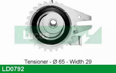 Lucas Engine Drive LD0792 - Обтяжна ролка, ангренаж vvparts.bg