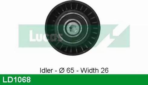 Lucas Engine Drive LD1068 - Паразитна / водеща ролка, зъбен ремък vvparts.bg