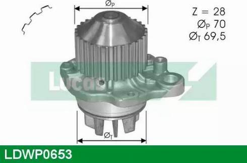 Lucas Engine Drive LDWP0653 - Водна помпа vvparts.bg