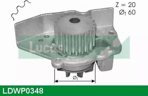 Lucas Engine Drive LDWP0348 - Водна помпа vvparts.bg