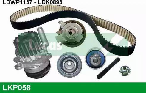 Lucas Engine Drive LKP058 - Водна помпа+ к-кт ангренажен ремък vvparts.bg