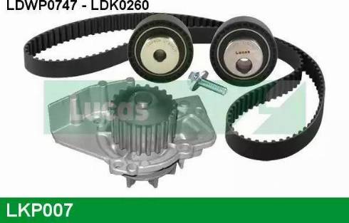Lucas Engine Drive LKP007 - Водна помпа+ к-кт ангренажен ремък vvparts.bg