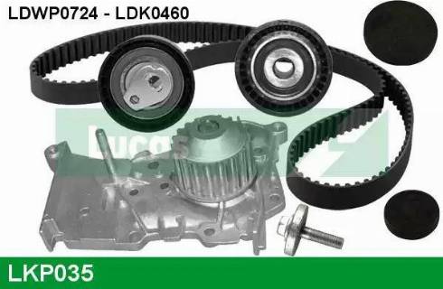 Lucas Engine Drive LKP035 - Водна помпа+ к-кт ангренажен ремък vvparts.bg