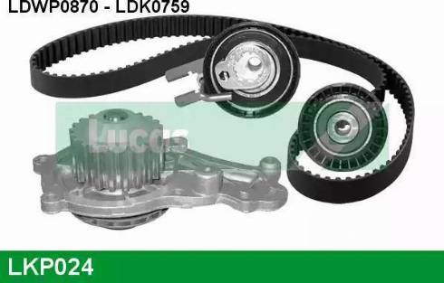 Lucas Engine Drive LKP024 - Водна помпа+ к-кт ангренажен ремък vvparts.bg
