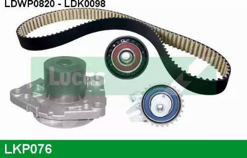 Lucas Engine Drive LKP076 - Водна помпа+ к-кт ангренажен ремък vvparts.bg