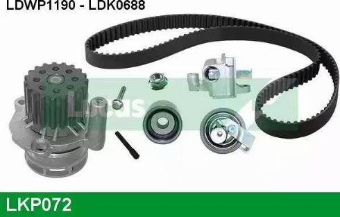 Lucas Engine Drive LKP072 - Водна помпа+ к-кт ангренажен ремък vvparts.bg