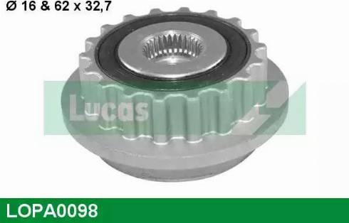 Lucas Engine Drive LOPA0098 - Ремъчна шайба, генератор vvparts.bg
