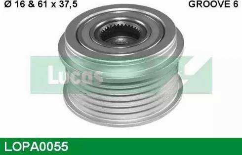 Lucas Engine Drive LOPA0055 - Ремъчна шайба, генератор vvparts.bg