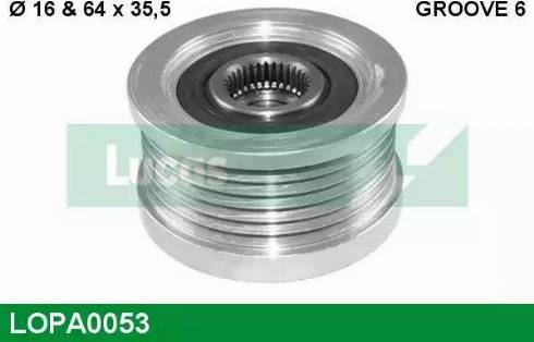 Lucas Engine Drive LOPA0053 - Ремъчна шайба, генератор vvparts.bg