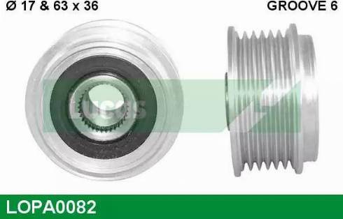 Lucas Engine Drive LOPA0082 - Ремъчна шайба, генератор vvparts.bg