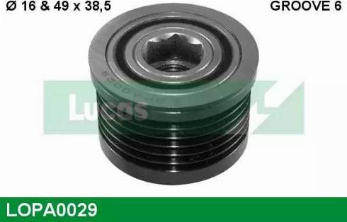 Lucas Engine Drive LOPA0029 - Ремъчна шайба, генератор vvparts.bg