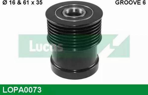 Lucas Engine Drive LOPA0073 - Ремъчна шайба, генератор vvparts.bg