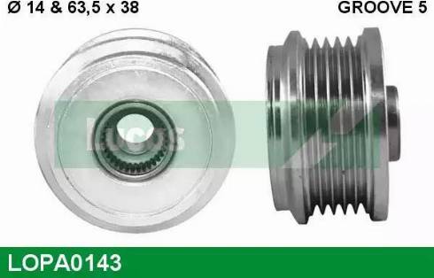 Lucas Engine Drive LOPA0143 - Ремъчна шайба, генератор vvparts.bg