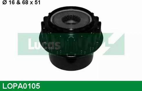 Lucas Engine Drive LOPA0105 - Ремъчна шайба, генератор vvparts.bg