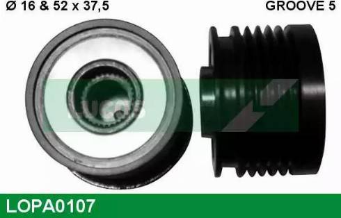 Lucas Engine Drive LOPA0107 - Ремъчна шайба, генератор vvparts.bg