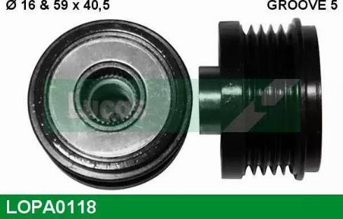 Lucas Engine Drive LOPA0118 - Ремъчна шайба, генератор vvparts.bg