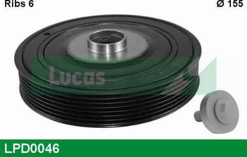 Lucas Engine Drive LPD0046 - Ремъчна шайба, колянов вал vvparts.bg