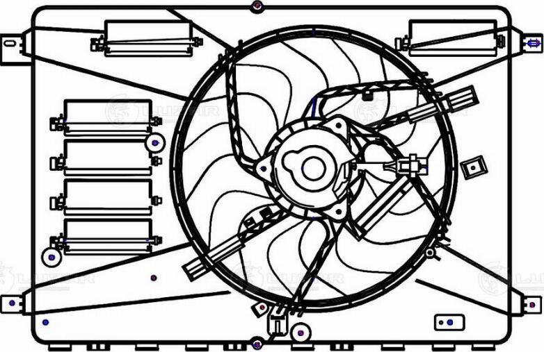 Luzar LFK 1042 - Вентилатор, охлаждане на двигателя vvparts.bg