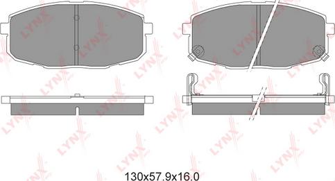 LYNXauto BD-4404 - Комплект спирачно феродо, дискови спирачки vvparts.bg