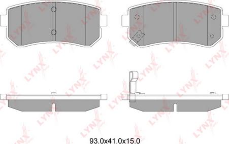 LYNXauto BD-4407 - Комплект спирачно феродо, дискови спирачки vvparts.bg