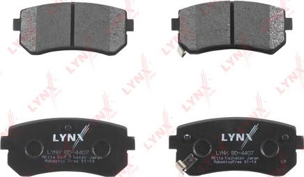 LYNXauto BD-4407 - Комплект спирачно феродо, дискови спирачки vvparts.bg