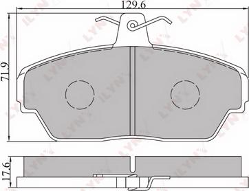 LYNXauto BD-4604 - Комплект спирачно феродо, дискови спирачки vvparts.bg