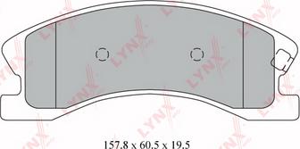 LYNXauto BD-4201 - Комплект спирачно феродо, дискови спирачки vvparts.bg