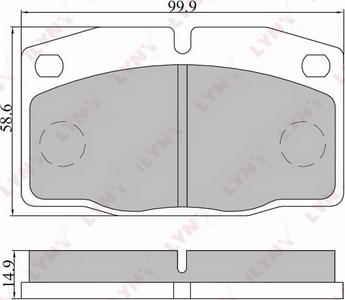 LYNXauto BD-5905 - Комплект спирачно феродо, дискови спирачки vvparts.bg