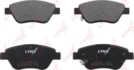 LYNXauto BD-5916 - Комплект спирачно феродо, дискови спирачки vvparts.bg