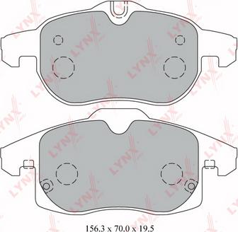 LYNXauto BD-5923 - Комплект спирачно феродо, дискови спирачки vvparts.bg