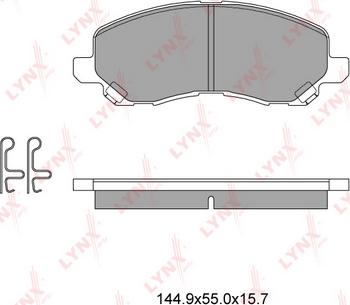 LYNXauto BD-5504 - Комплект спирачно феродо, дискови спирачки vvparts.bg