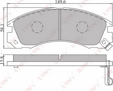 LYNXauto BD-5501 - Комплект спирачно феродо, дискови спирачки vvparts.bg