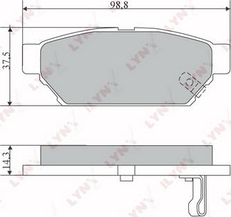 LYNXauto BD-5516 - Комплект спирачно феродо, дискови спирачки vvparts.bg