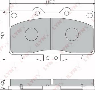 LYNXauto BD-5518 - Комплект спирачно феродо, дискови спирачки vvparts.bg