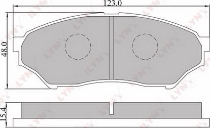 LYNXauto BD-5512 - Комплект спирачно феродо, дискови спирачки vvparts.bg