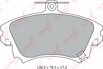 LYNXauto BD-5522 - Комплект спирачно феродо, дискови спирачки vvparts.bg