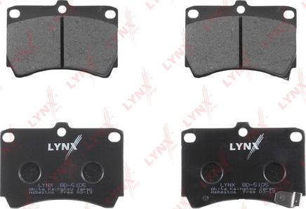 LYNXauto BD-5105 - Комплект спирачно феродо, дискови спирачки vvparts.bg