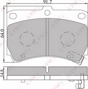 LYNXauto BD-5105 - Комплект спирачно феродо, дискови спирачки vvparts.bg