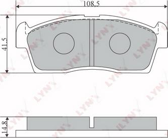 LYNXauto BD-5107 - Комплект спирачно феродо, дискови спирачки vvparts.bg