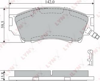 LYNXauto BD-5114 - Комплект спирачно феродо, дискови спирачки vvparts.bg