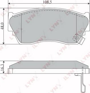 LYNXauto BD-5110 - Комплект спирачно феродо, дискови спирачки vvparts.bg