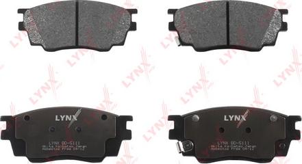 LYNXauto BD-5111 - Комплект спирачно феродо, дискови спирачки vvparts.bg