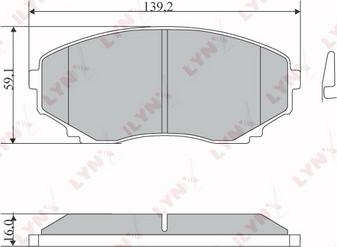 LYNXauto BD-5113 - Комплект спирачно феродо, дискови спирачки vvparts.bg