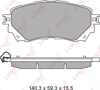 LYNXauto BD-5130 - Комплект спирачно феродо, дискови спирачки vvparts.bg