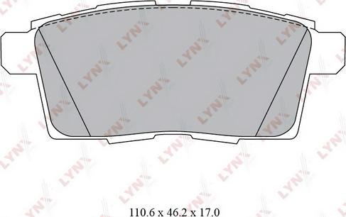 LYNXauto BD-5124 - Комплект спирачно феродо, дискови спирачки vvparts.bg