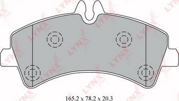 LYNXauto BD-5344 - Комплект спирачно феродо, дискови спирачки vvparts.bg