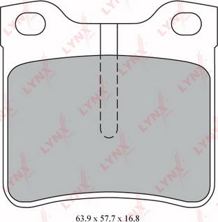 LYNXauto BD-5346 - Комплект спирачно феродо, дискови спирачки vvparts.bg