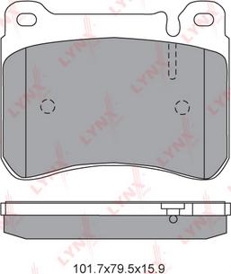 LYNXauto BD-5351 - Комплект спирачно феродо, дискови спирачки vvparts.bg