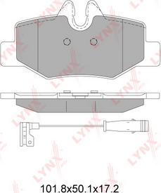 LYNXauto BD-5353 - Комплект спирачно феродо, дискови спирачки vvparts.bg