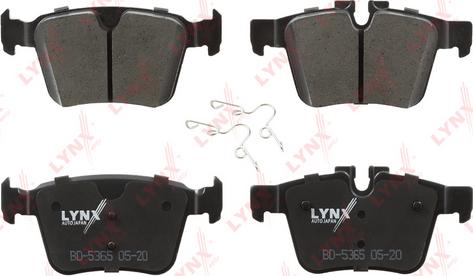 LYNXauto BD-5365 - Комплект спирачно феродо, дискови спирачки vvparts.bg